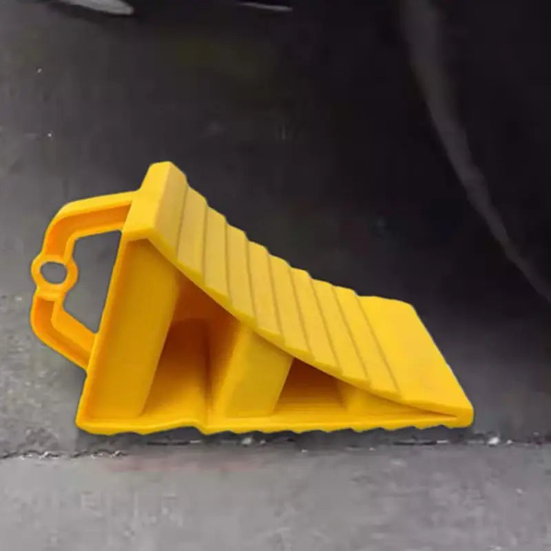 Car Wheel Stopper Anti-Slip Wheel Chocks Portable Yellow Tire Chocks Wear-Resistant Tire Stopper Parking accessories for Trucks Oasis Select