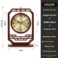 New Chinese Style Table Clock Living Room Household Silent Display Office Bar Counter Solid Wood Desktop Decoration Oasis Select 1pc