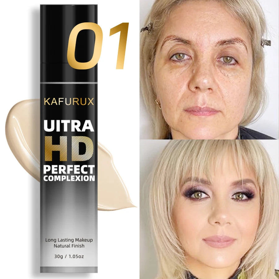 KAFURUX 8-Shade Full Coverage Matte Liquid Foundation 30g