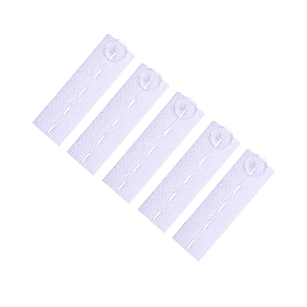 5pcs of pants extender buttons, multi-level Adjustment, unisex waist belt, for jeans skirts maternity use, DIY sewing supplies Oasis Select white 5PCS