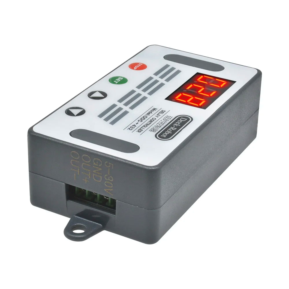DC 5V-30V Dual MOS Time Delay Relay High Level Trigger LED Digital Display Cycle Time Timer Delay Switch Circuit 12V 24V 0-999 Oasis Select