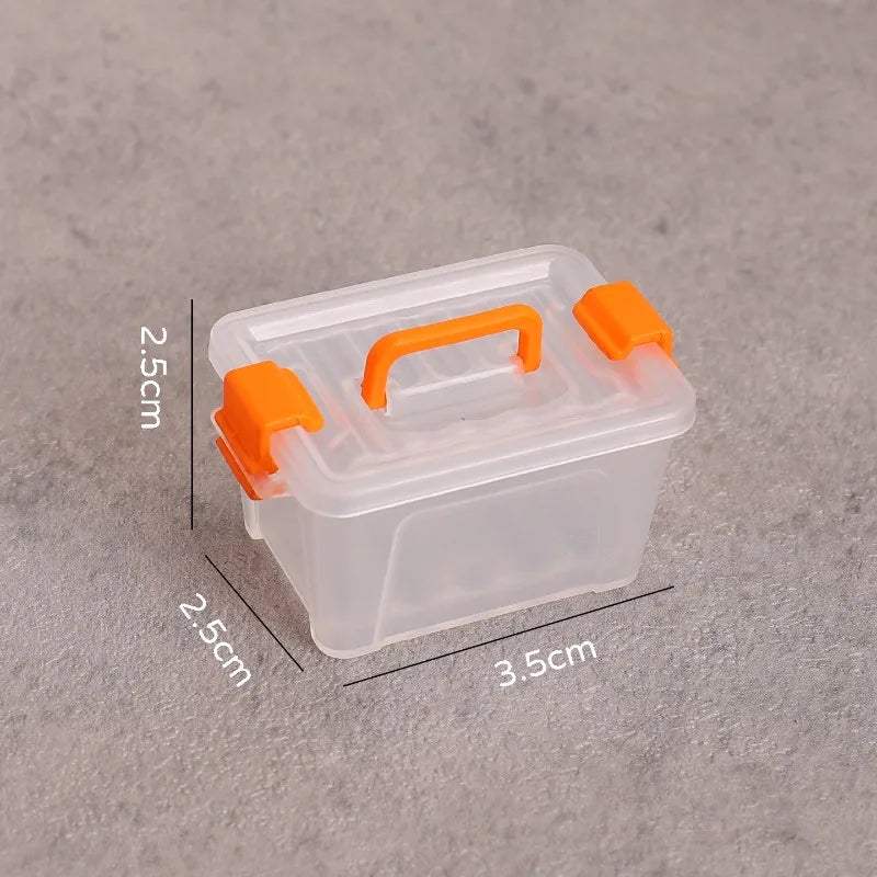 5 Mini Suitcase Storage Boxes Transparent Small Item Organizer DIY Miniature Scene Decor Photography Props Handcraft Essentials Oasis Select