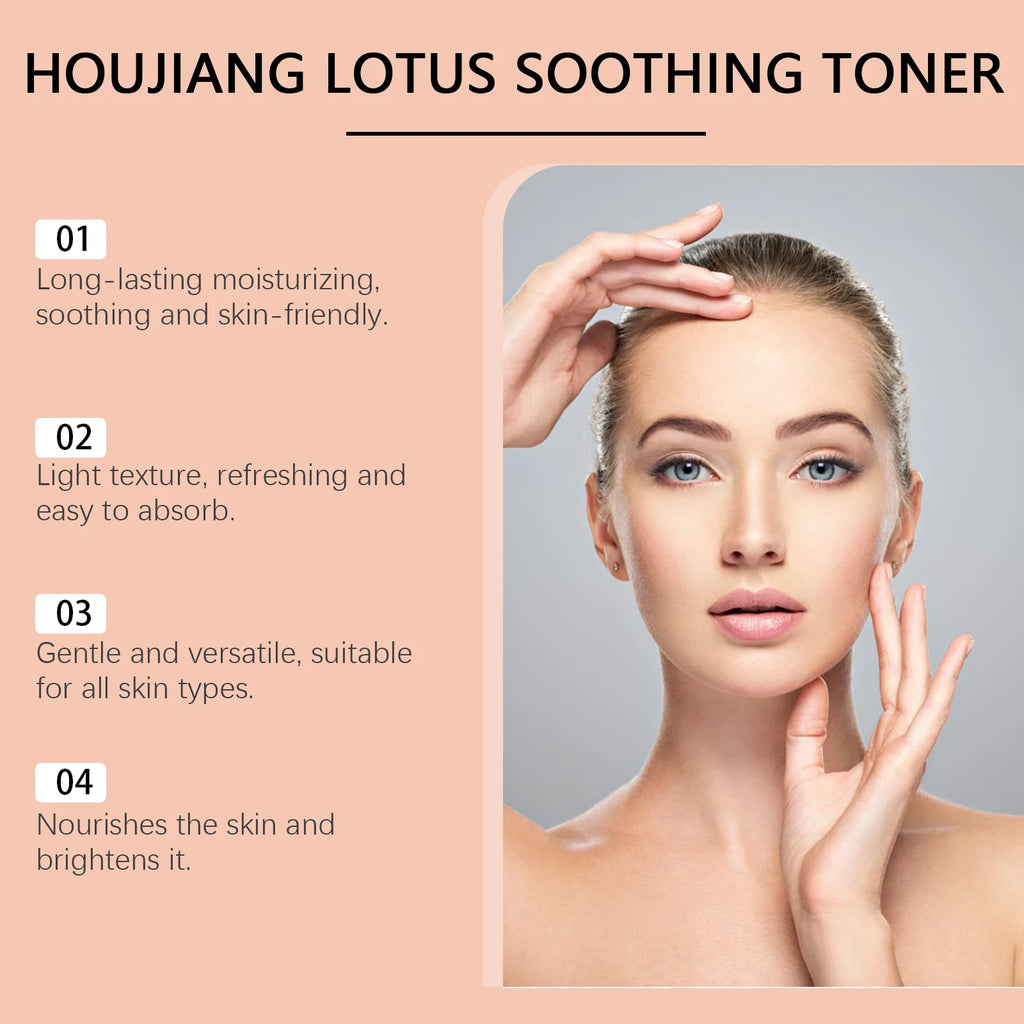 Lotus Facial Toner Soothing Moisturizing Smoothing Brightening Firming Skin Care for Sensitive Skin Pore Refining Essence Toner Oasis Select