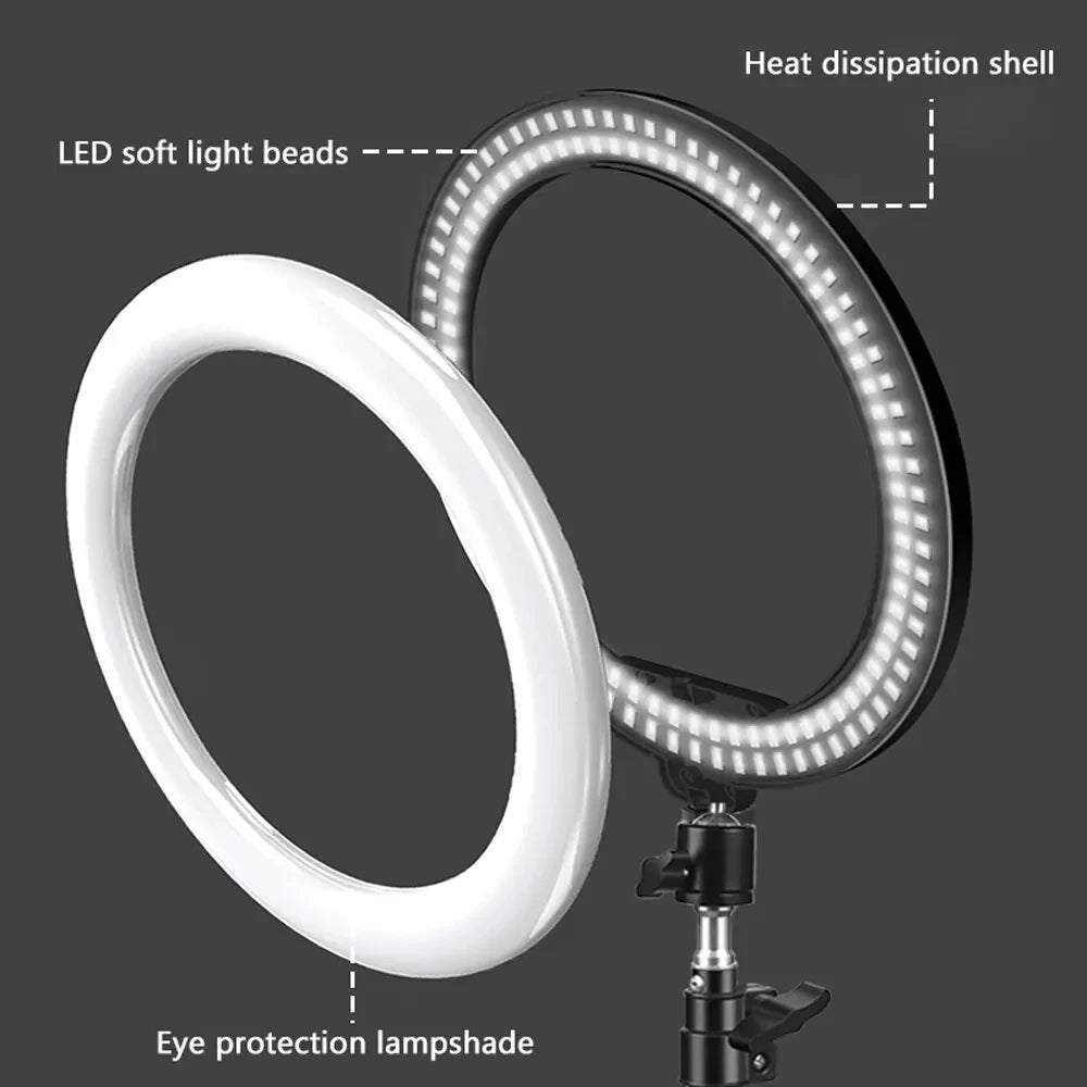 VeFly 10-Inch LED Ring Light | Bi-Color USB Selfie & Streaming