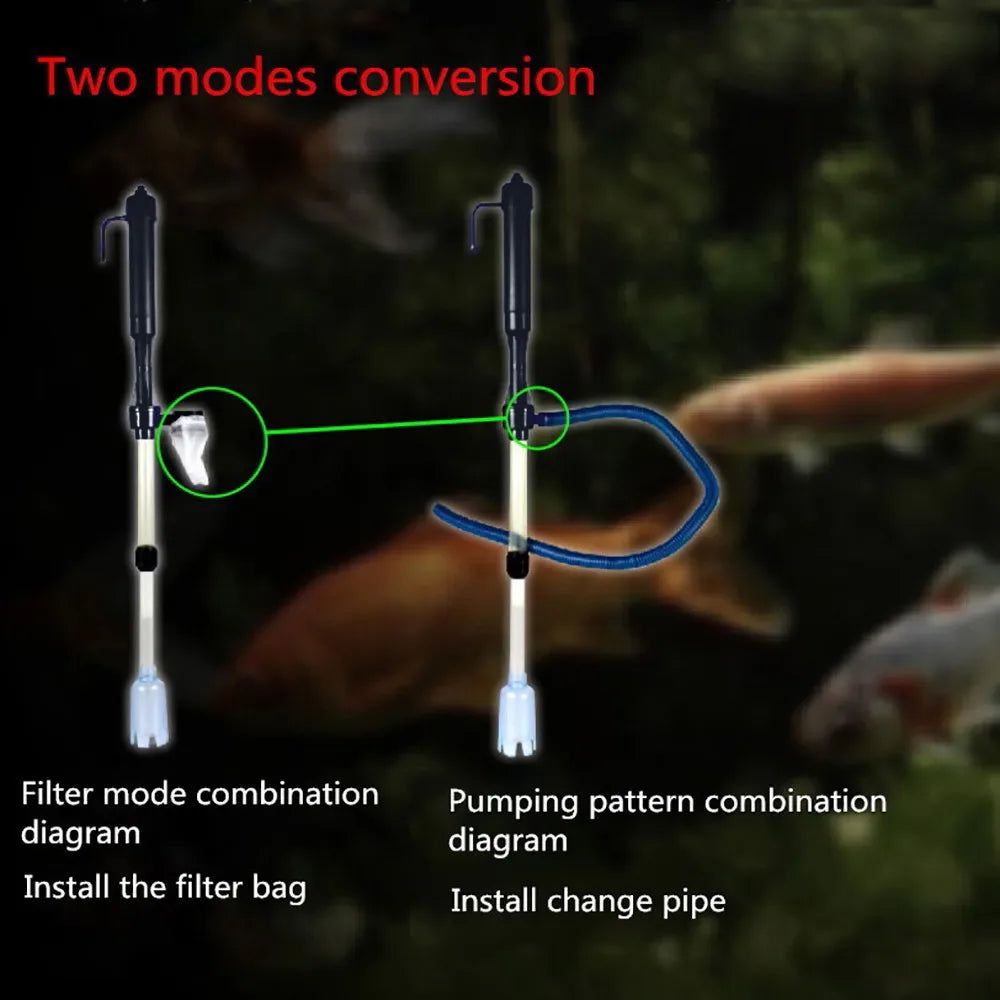 Aquarium Electric Cleaning Vacuum Water Filter Siphon Vacuum Cleaner Fish Tank Water Changer Gravel Cleaner Pump Water Filters Oasis Select