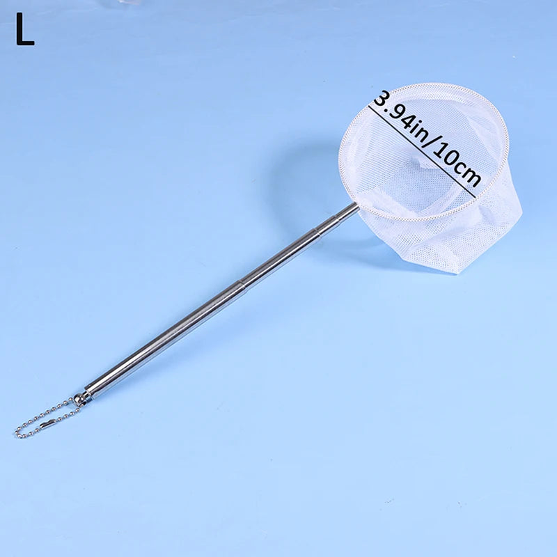 Aquarium Round Fishing Net Extendable Long Handle Fishing Gear For Catching Fish Shrimp Tank Clean Accessories Oasis Select L