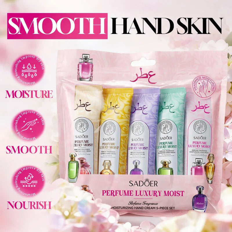 Rice Hand Cream Volumizing Rejuvenating Nourishing Moisturizing Refreshing Non-Greasy Hand Care Cream 30g Oasis Select 5pcs Fragrance Set