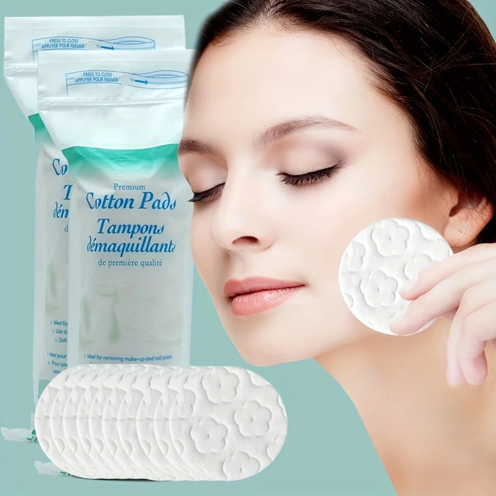 200pcs Disposable Double-Sided Cotton Makeup Remover Pads Makeup Remover Pads Oasis Select