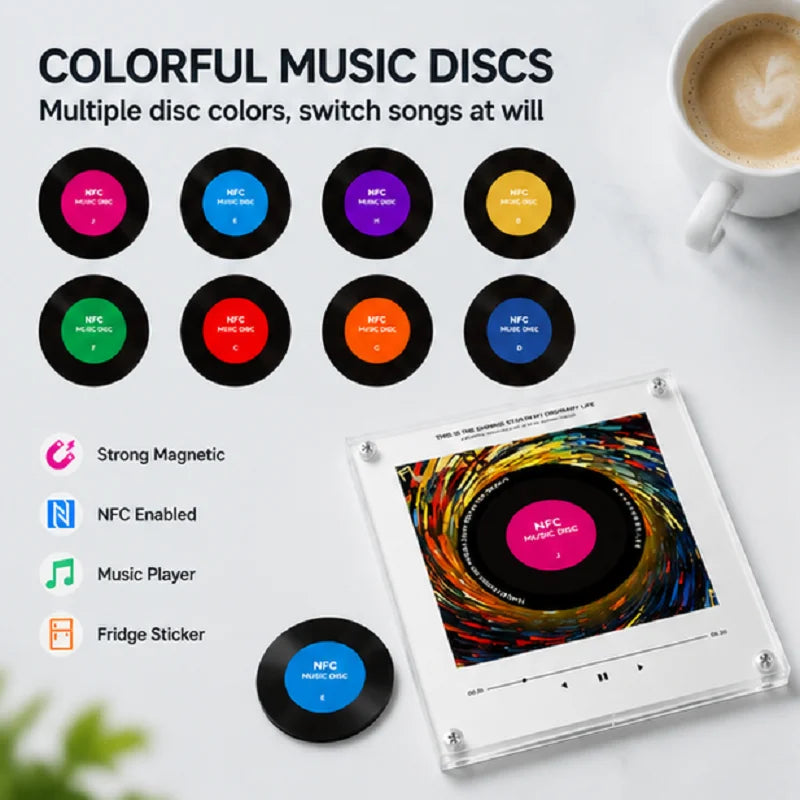 NFC Fridge Music Player – Acrylic Night Light & Built-In Speaker
