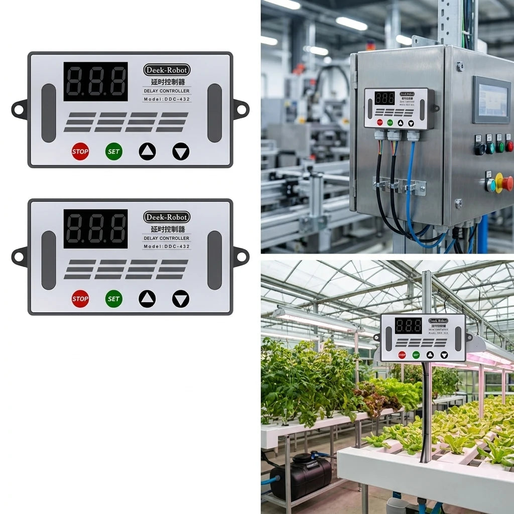 LED Dual MOS Time Delay Relay High Level Trigger 12V 24V DC 5V-30V with Digital Display Cycle Timer Delay Switch for Circuit Oasis Select