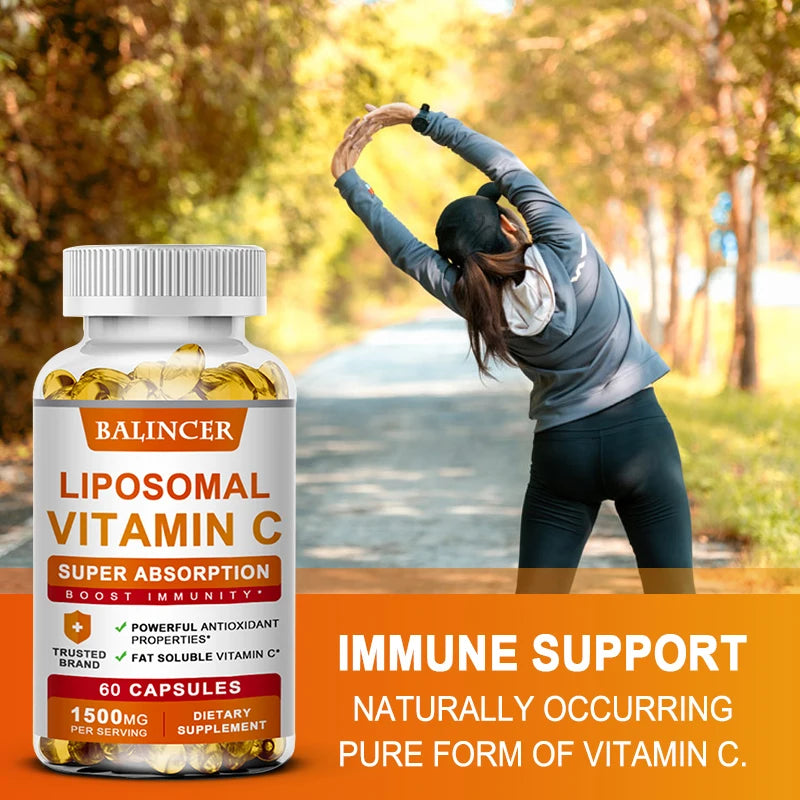 Balincer Liposomal Vitamin C 1500mg – Immune & Skin Support Vitamin C Supplement Oasis Select