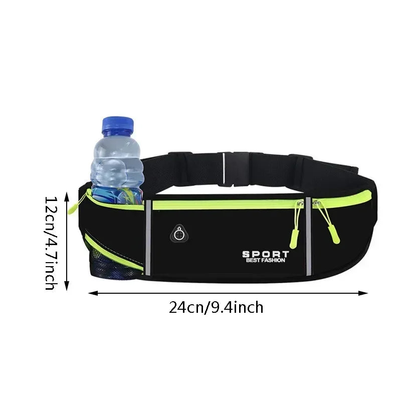 Mobile Waist Bag, Cycling Running Zipper Pouch, Bottle Key Card Waist Bag, Safety Reflective Sports Belt, Unisex, Comfortable Oasis Select