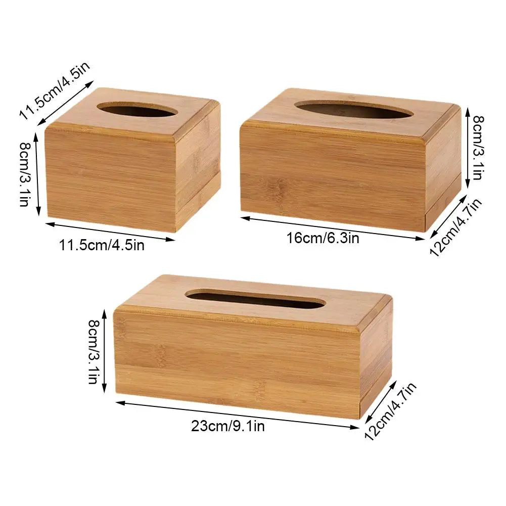Bamboo Tissue Box Cover 23x12cm | Wooden Napkin Holder Tissue Box Cover Oasis Select
