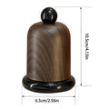 1PC Elegant Walnut Wood Toothpick Holder with Ball Top - Solid Wood Design, High-End Decor for Living Room & Kitchen, Portable Oasis Select 1pc