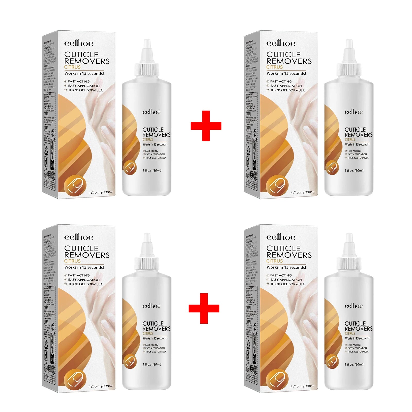 Citrus Cuticle Remover Gel Dead Skin Softener for Nail Care Improve Rough Damaged Nails Smooth Nourishing Care Liquid Oasis Select 4pcs