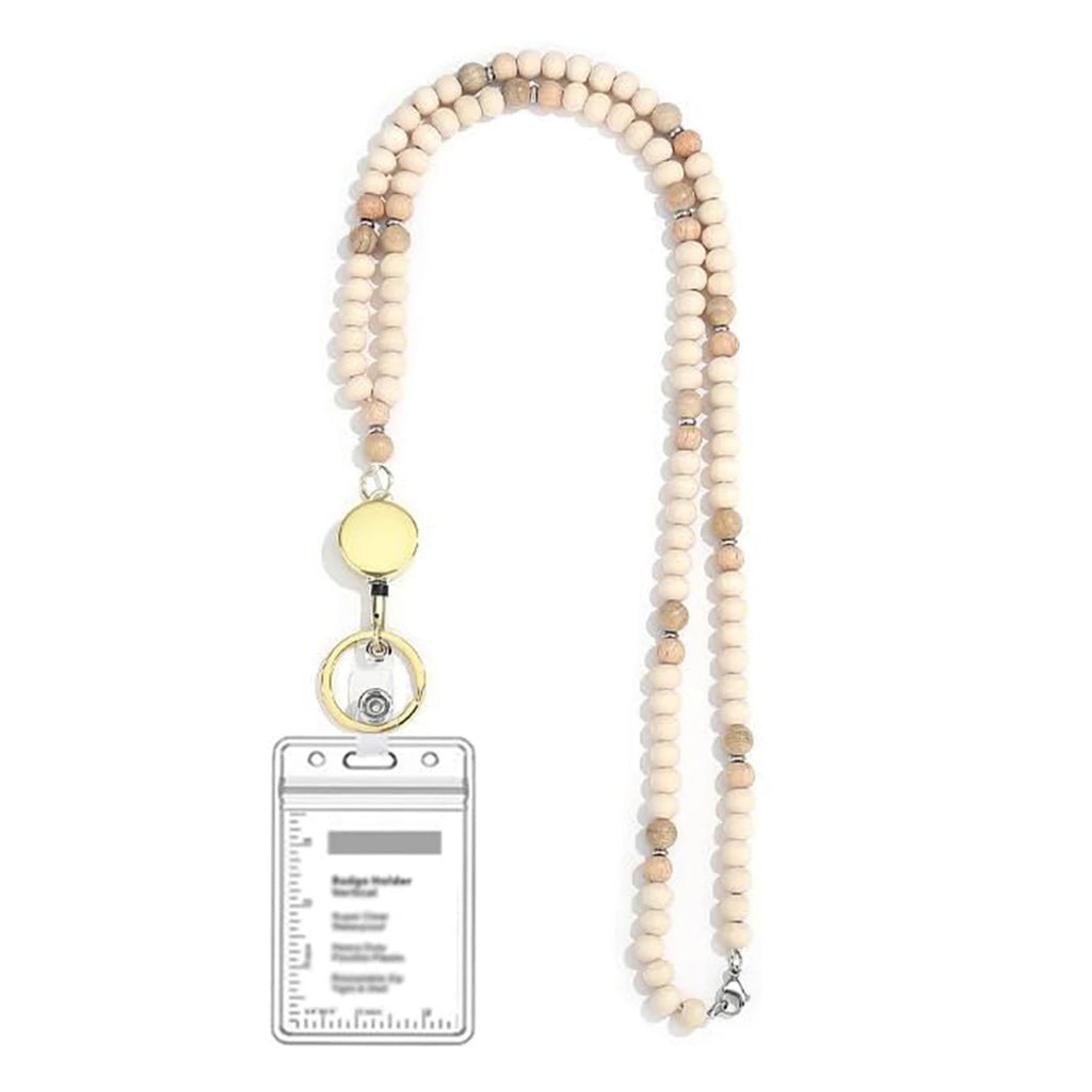 Beaded Lanyard Necklace for Women – ID Badge & Key Holder
