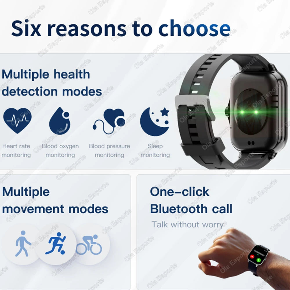Ola Esporte 2.01" Smart Watch – Bluetooth Calls, SpO2 & Fitness