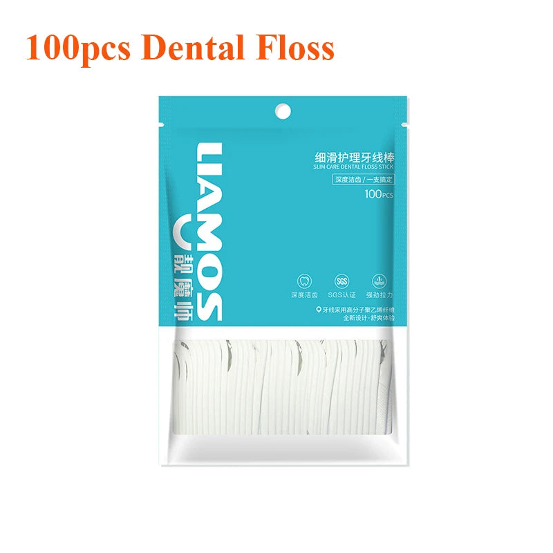 Automatic Dental Floss Storage Box Pop-Up Dental Floss Dispenser with 10Pcs Floss Dental Oral Hygiene Care Portable Oral Care Oasis Select 100pcs
