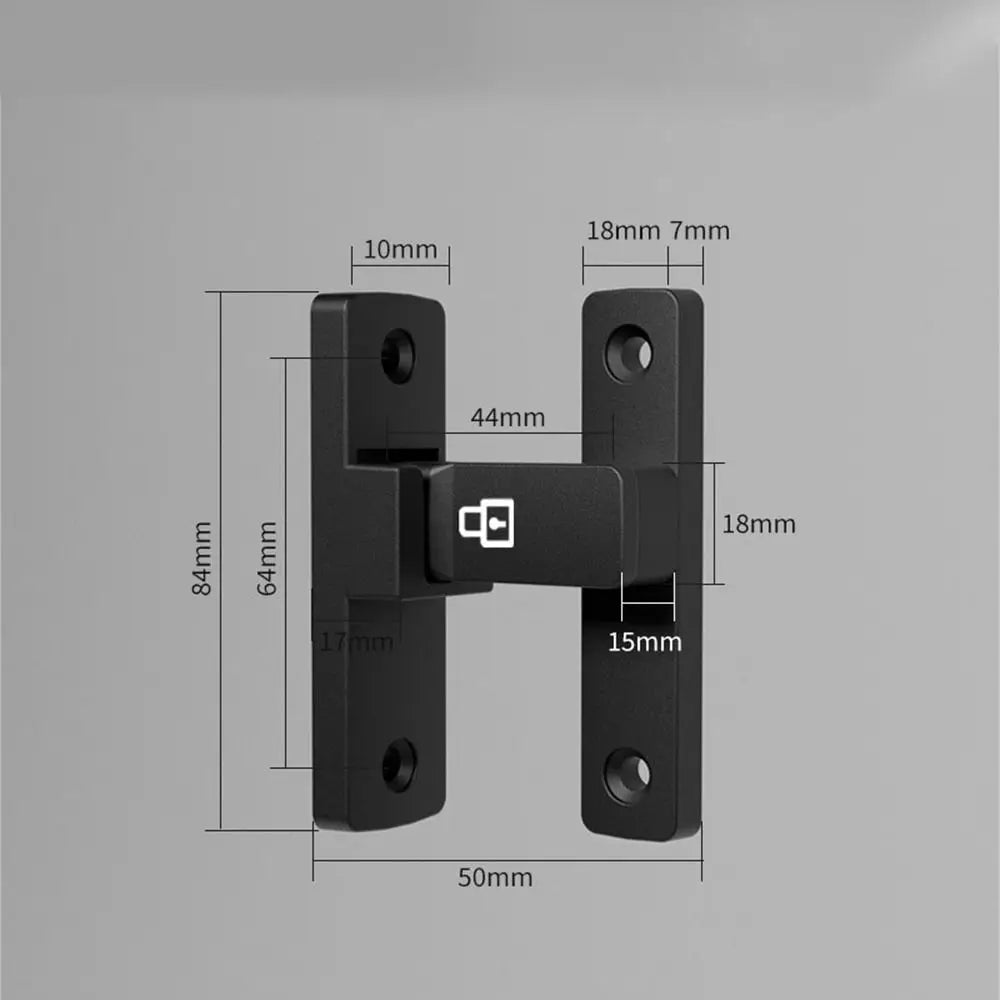Luminous Door Buckle Zinc Alloy Non Perforated Anti-theft Door Latch 90°/180° Sliding Door Lock Positioning Latch Door Hardware Oasis Select Style 1