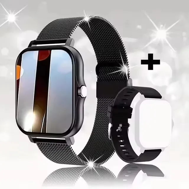 Smart watch with full touch screen, call, message reminder, music control and other functions, compatible with iPhone/android mo Oasis Select Bk20Milan