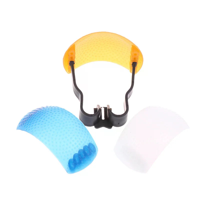 DSLR Flash Diffuser Cover – 3 Colors | Pop-Up Flash Softener