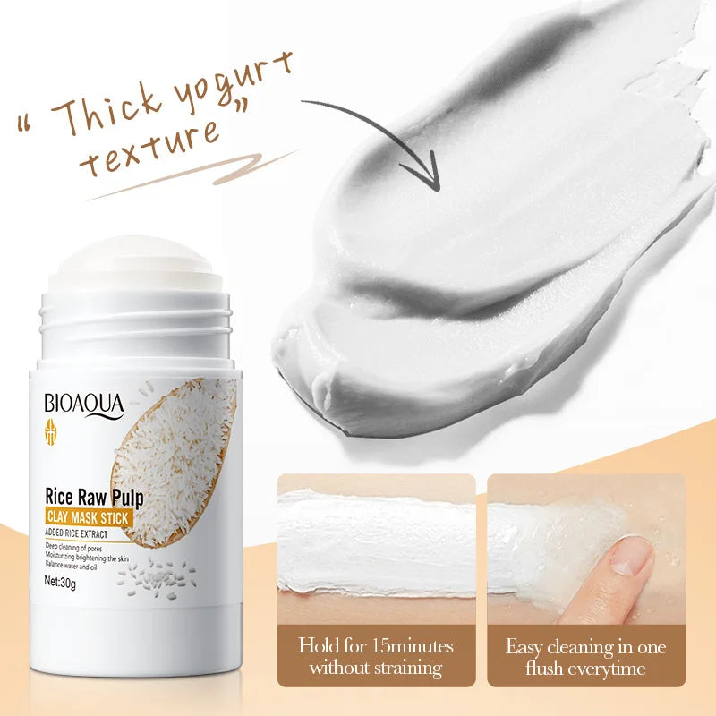 BIOAQUA White Rice Clay Face Mask – Pore & Blackhead Removal Clay Face Mask Oasis Select
