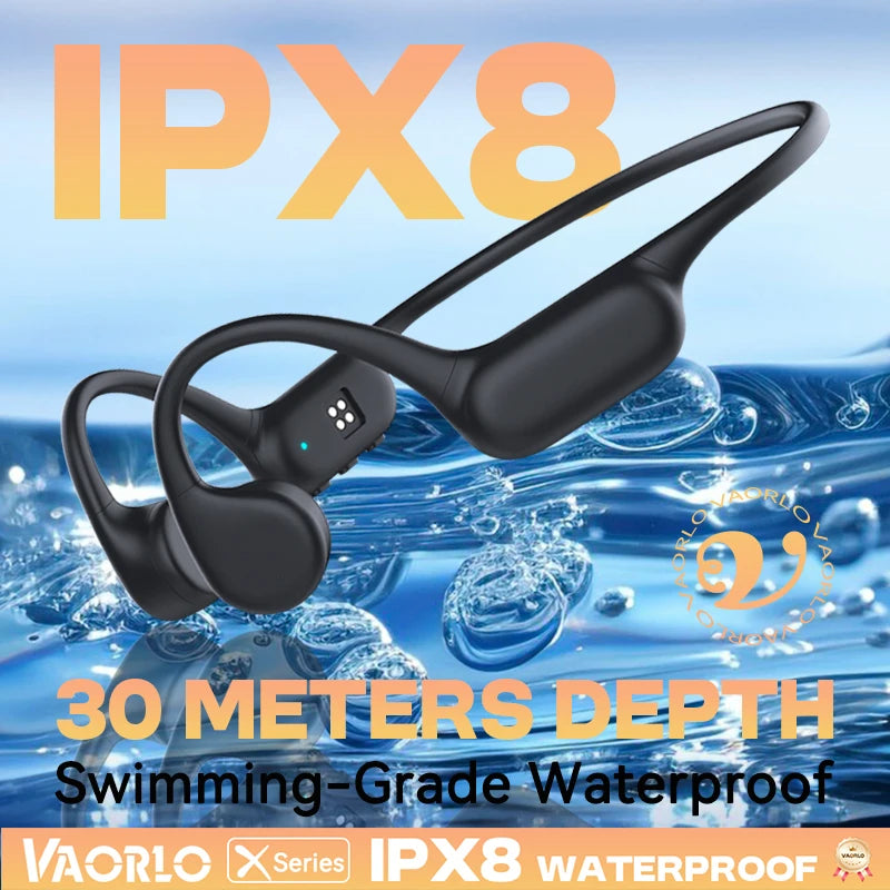 Original VAORLO True Bone Conduction Wireless Headphone IPX8 Waterproof Swimming Sport Hifi Headsets Bluetooth 5.4 32GB MP3 Play Oasis Select