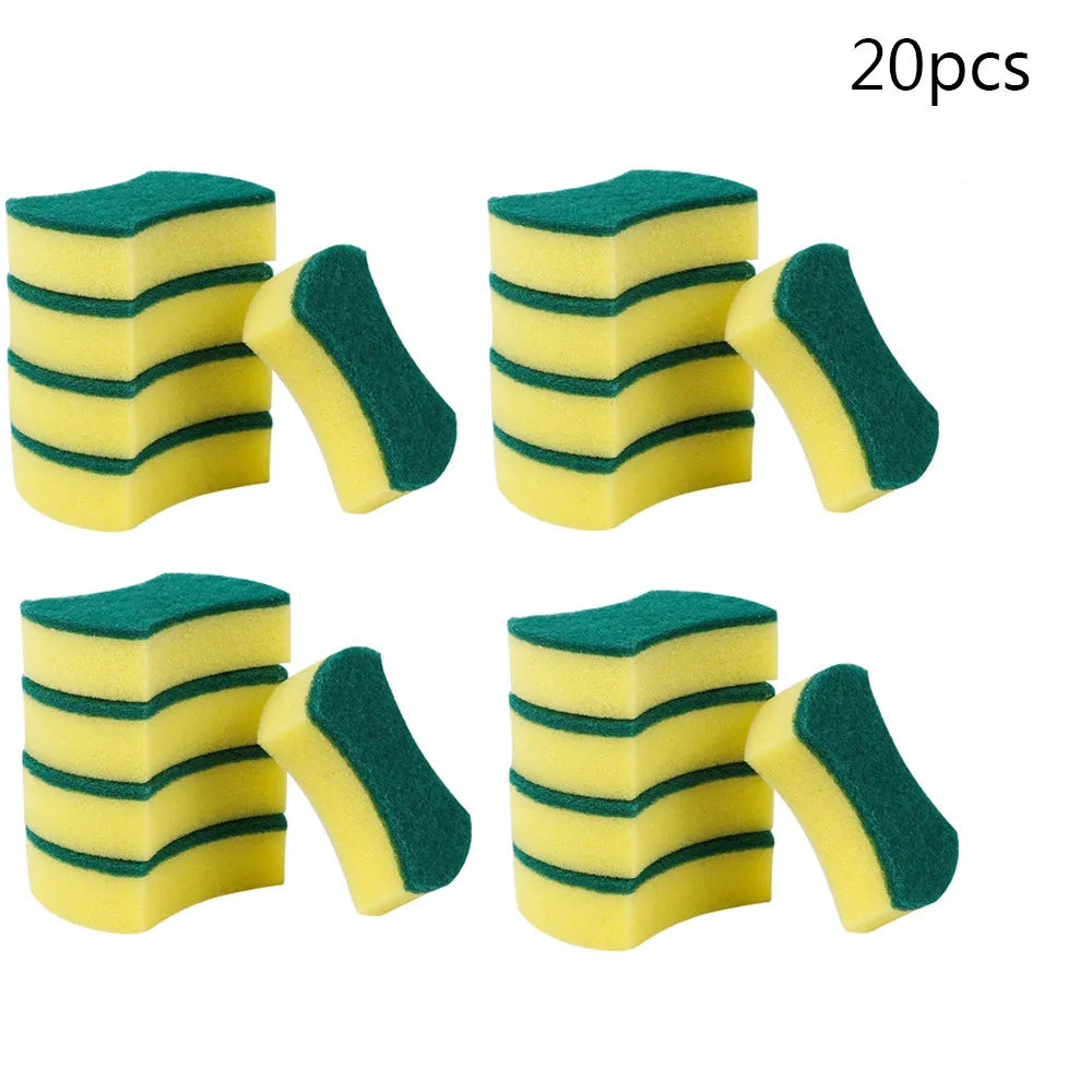 20/30pcs Dishwashing Sponge Kitchen Nano Emery Magic Clean Rub Pot Rust Focal Stains Sponge Removing Kit Cleaning Brush Sponges Oasis Select 20pcs B