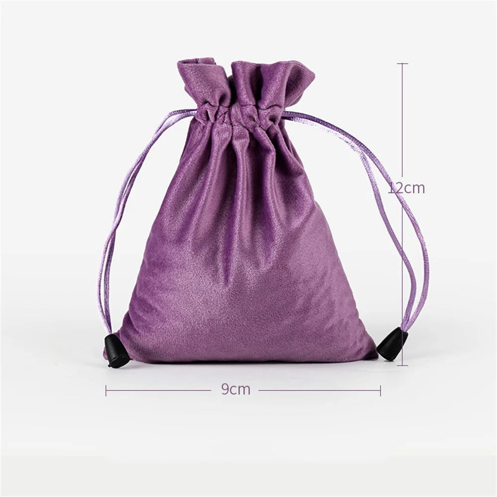 1 Pcs 6 Sizes Bags Linen Drawstring Gift Bag Pouches Cloth Christmas Bag Jewelry Bag Drawstring Pouches Large Velvet Bags Oasis Select Purple-9x12cm Other