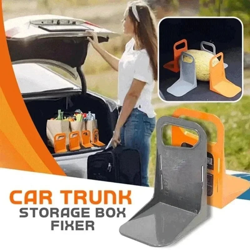 2pc Car Back Auto Trunk Fixed Rack Holder Stand Shake-proof Organizer Fence Storage Holder Adjustable Distance Storage Box Fixer Oasis Select