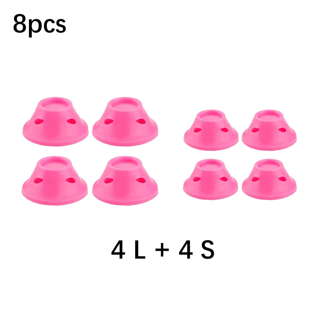 8/16 PCS Heatless Curls Overnight Mushroom-Shaped Hair Curlers Overnight Curlers for Sleep No-Damage DIY Wave Curl Set Oasis Select Combo-8pcs 4L 4S