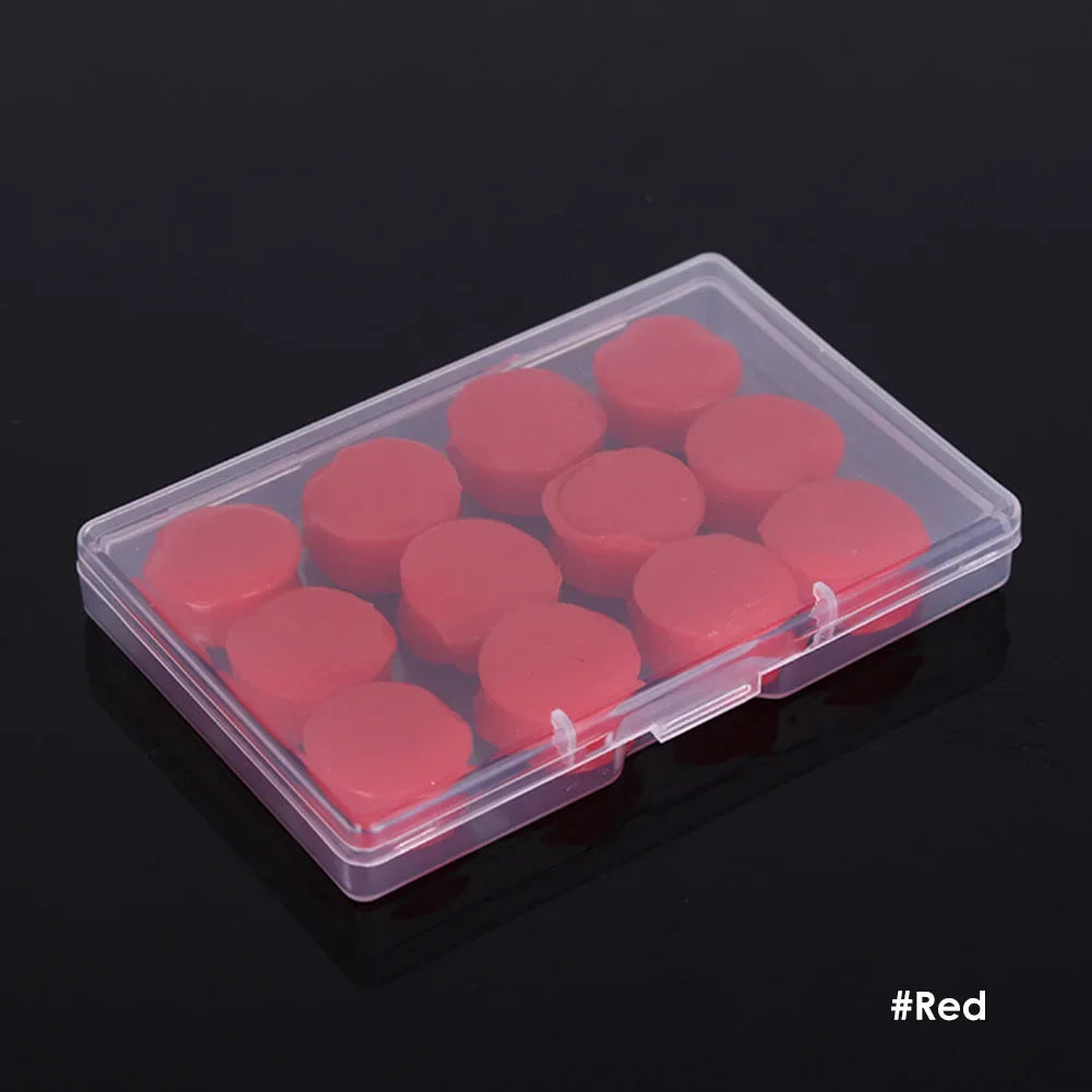 12Pcs Silicone Sleeping Ear Plugs Noise Reduction Anti Snore Sound Insulation Earplug Sleep Ear Protection Reusable Ear Plugs Oasis Select Red