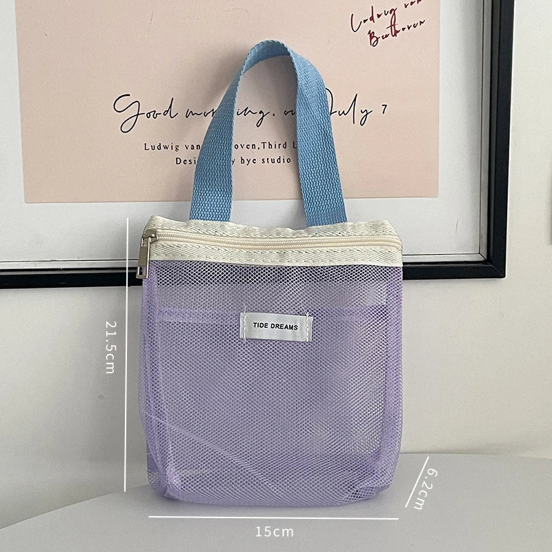 Portable Mesh Cosmetic Bag | Travel Toiletry & Makeup Organizer Cosmetic Travel Bag Oasis Select A5