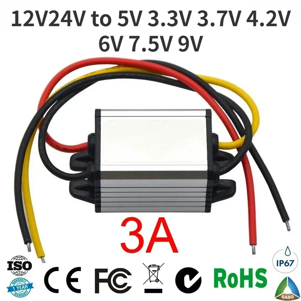 12V24V to 5V 3.3V 3.7V 4.2V 6V 7.5V 9V DC Converter Power Supply Voltage Converter Buck Step-down Module CE Input 8-31V Oasis Select
