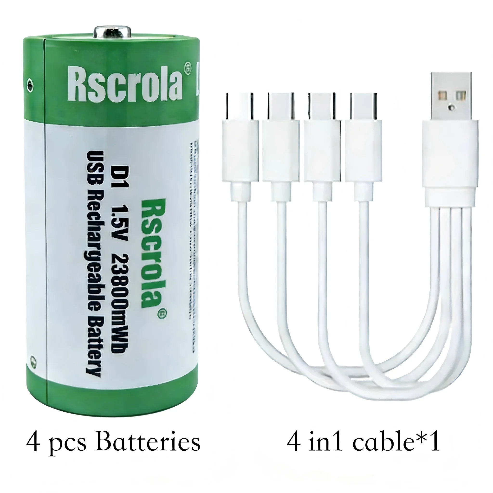 1.5V Constant Voltage Output D Size Rechargeable Batteries,Cost-Saving with Cycle Charging,Stable/large capacity/high cycle life Oasis Select 4 PCS Batteries