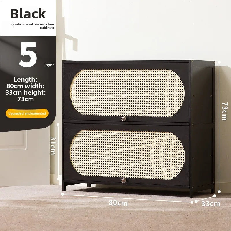 Shoe Cabinet Creative Entrance Cabinet Entrance Door Living Room Locker Storage Integrated Dust-proof Shoe Rack Oasis Select Five floors 80