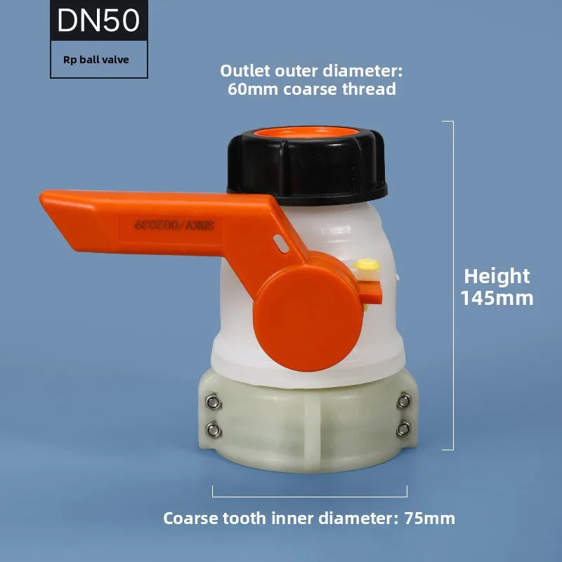 Butterfly Valve for IBC Tank Tote Tank Connection Plastic Water Drain Adapter DN40 50 80 62 75 100mm - Easy Drain Valve Oasis Select E