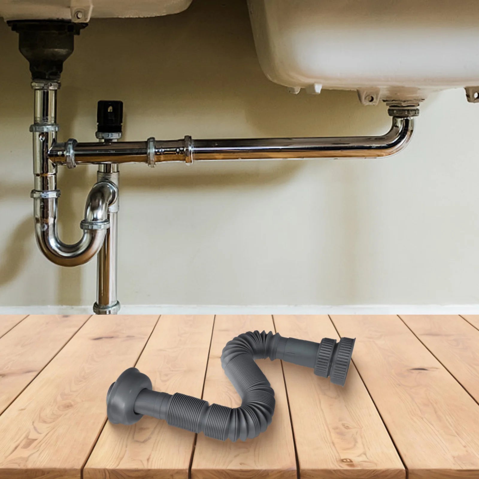 Kitchen Sink Drain Pipe Expandable Connecting Hose For 32/45/56mm Interface Home Improvement Bathroom Plumbing Fixtures Oasis Select China Mainland
