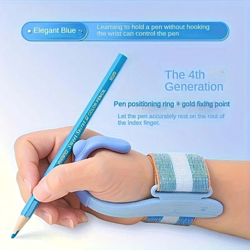Silicone Right-handed Wrist Correction Pen Holder (for Right-handed Use Only), Anti Hook Design, Ergonomic Writing Aid Oasis Select