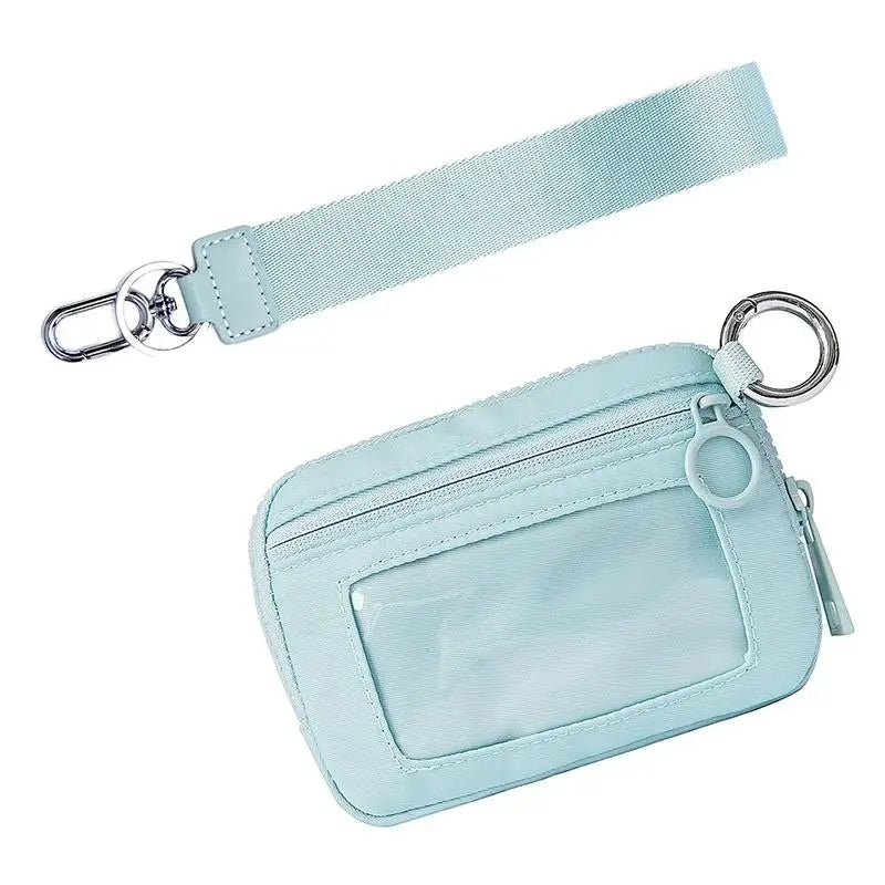Women's Wristlet Zipper Wallet – Keychain Coin Purse & Card Holder