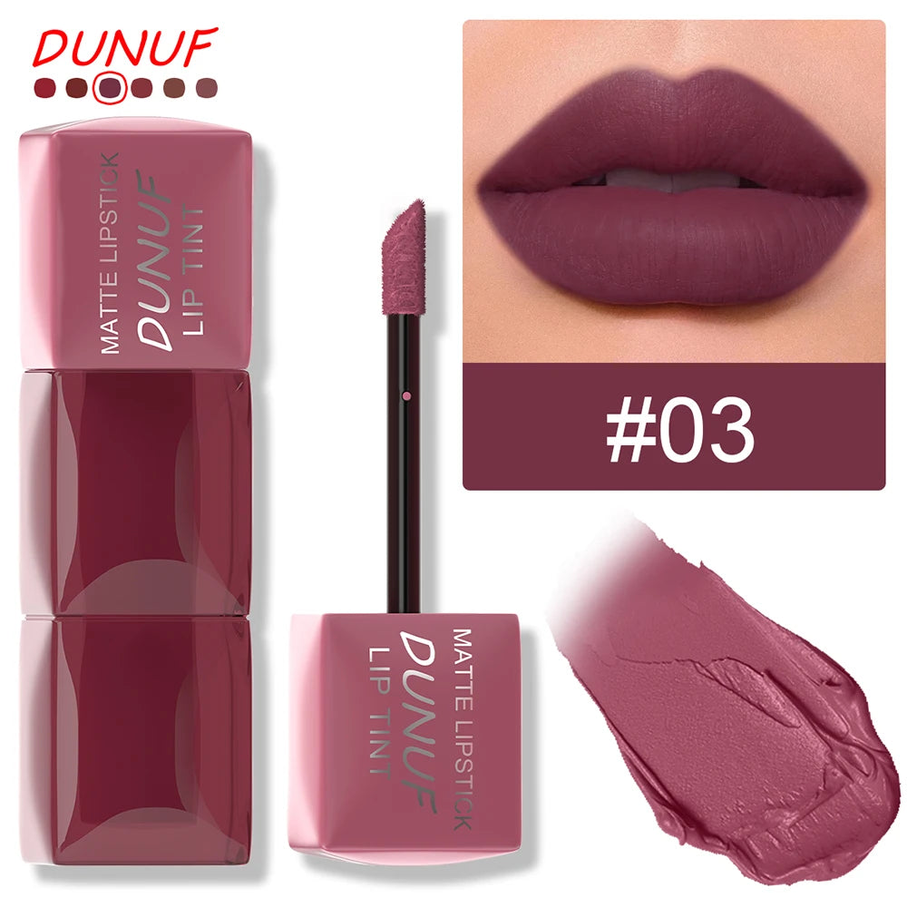 Liquid Velvet Matte Lipstick Long-lasting Waterproof Lip Gloss Lip Glaze Non-Stick Cup Nude Red High Pigment Y2K Christmas Gift Oasis Select 03