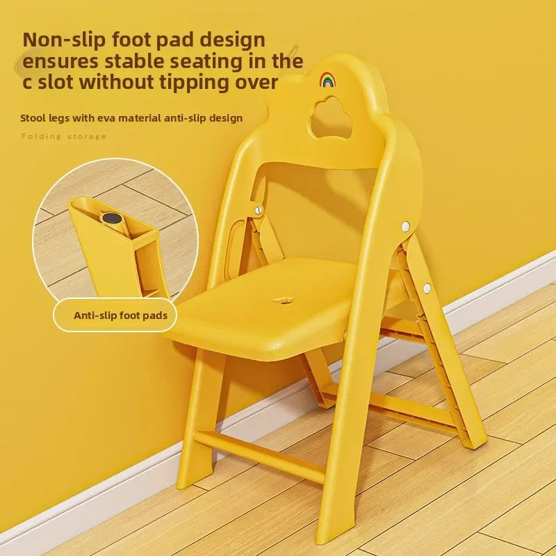 Portable folding back chair Plastic small stool Thickened chair Baby low stool Children's small bench Oasis Select