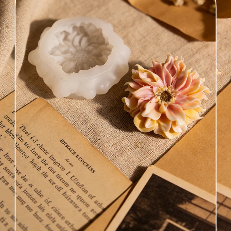 Simulation Ferrand Floral Scented Candle Silicone Mold Handmade Soap Plaster Candle Fondant Baking Mold Oasis Select