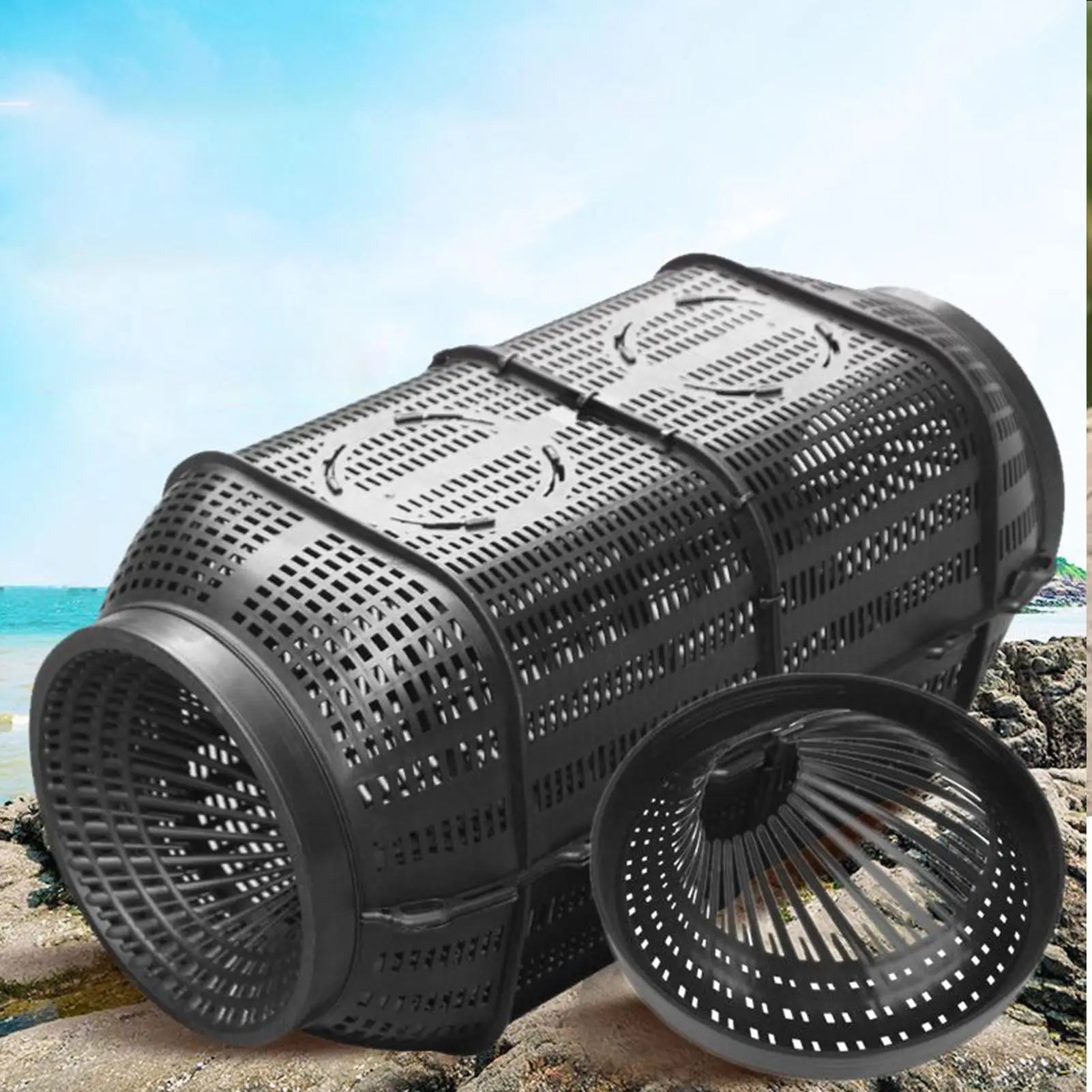 Crab Trap Portable Crayfish Trap Catch Tool Crab Cage for Turtle Eel Shrimp Saltwater Freshwater Fishing Pond Lake Oasis Select