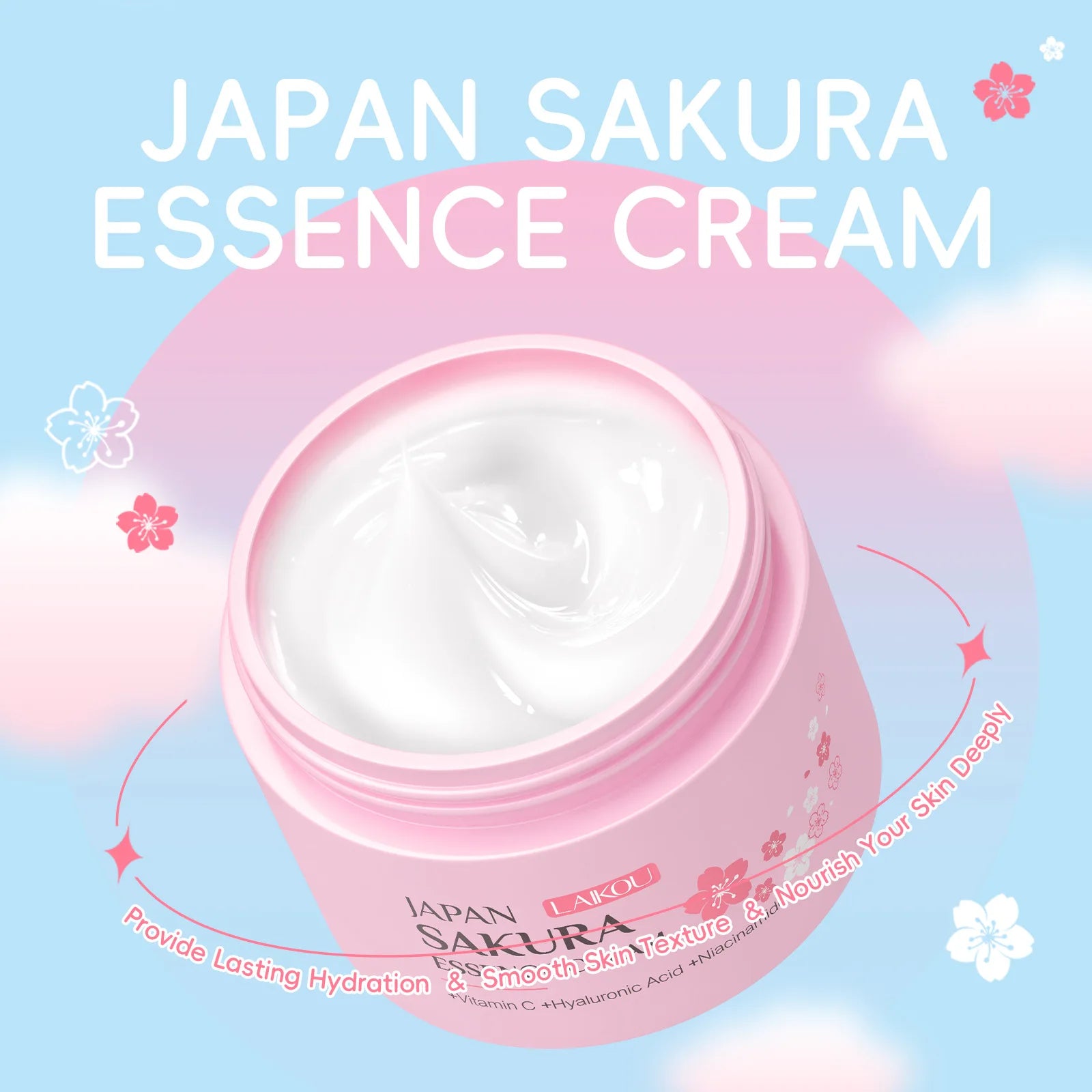 LAIKOU Sakura Hydrating cream Moisturizer Whitening Nourishing Oil Control Moisturizing & Repairing Deep Hydration Lock Gentle Oasis Select Default Title