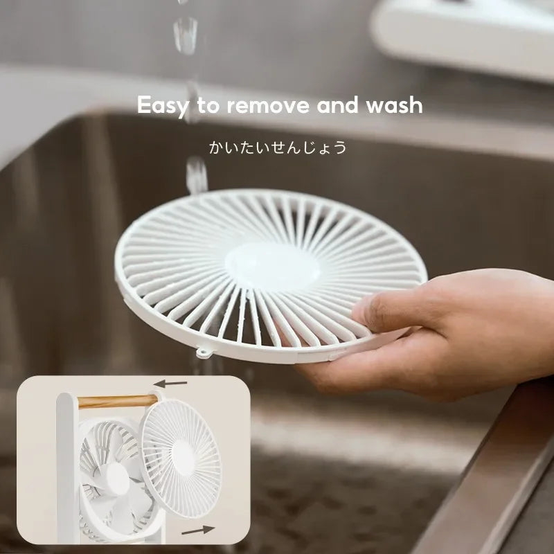 URGGU 3-in-1 Portable Fan – Desktop, Wall & Magnetic USB