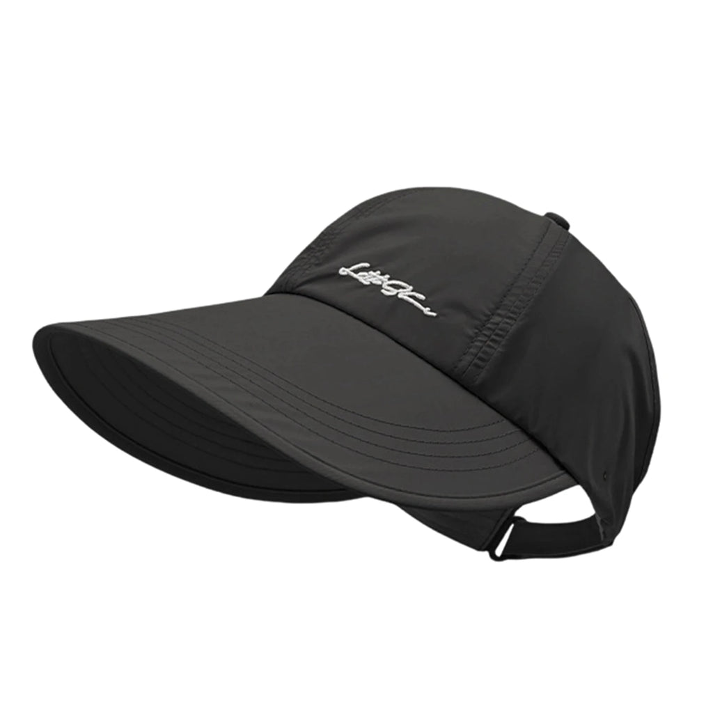 Summer Quick Drying Sun Hat UPF 50 Wide Brim Duckbill Bucket Hat Breathable Foldable Outdoor Sports Beach Fishing Women Hat Oasis Select Black