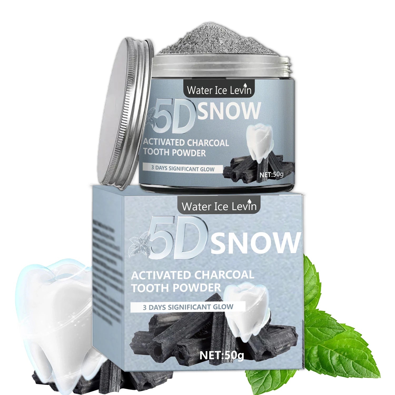 Bamboo Charcoal Teeth Whitening Powder – Natural, 50g Teeth Whitening Powder Oasis Select