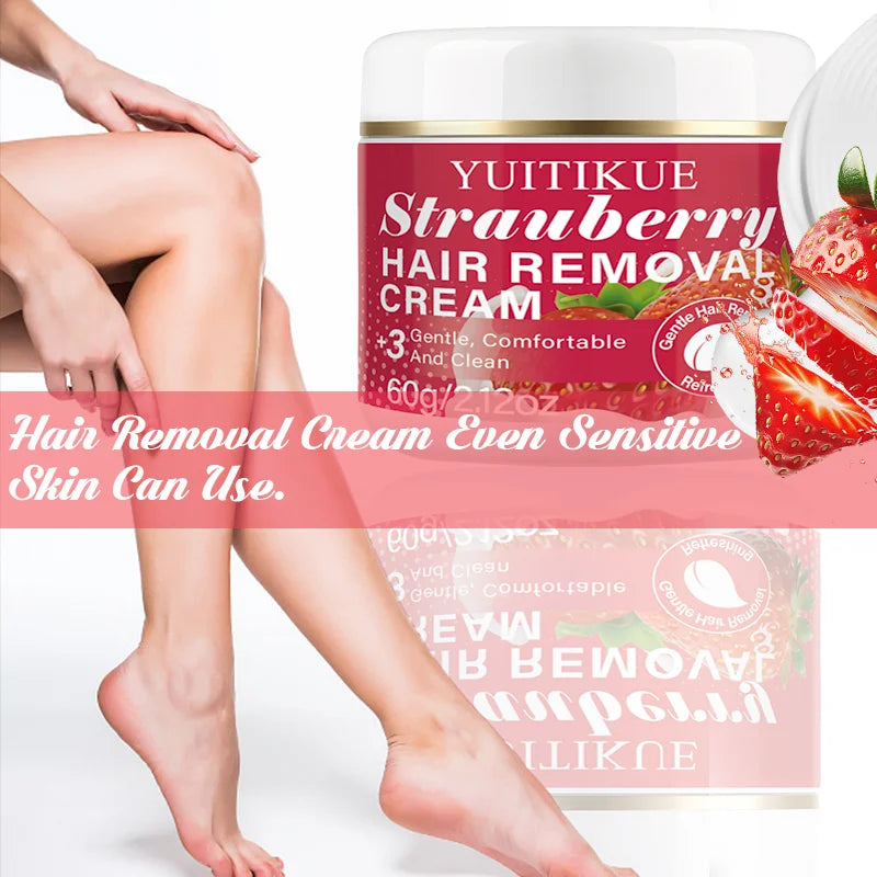 YUITIKUE Strawberry Hair Removal Cream – Sensitive Skin 60g