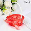 Hand-Woven Rattan Wicker Basket – 8 Colors Handheld Storage